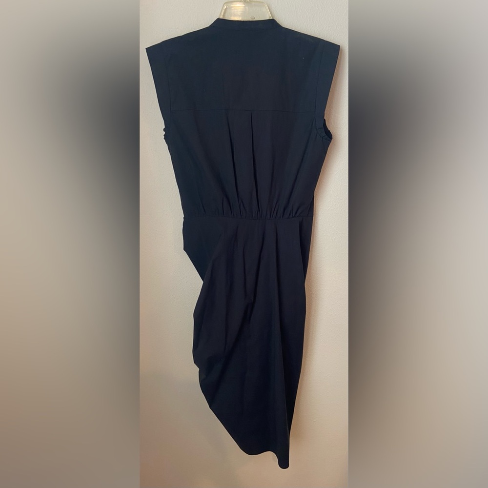 VERONICA BEARD Bell Button Down Ruched Shirtdress Sz 8 - Picture 4 of 7